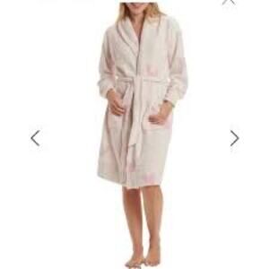 Splendid L Fuzzy Print Heart Robe